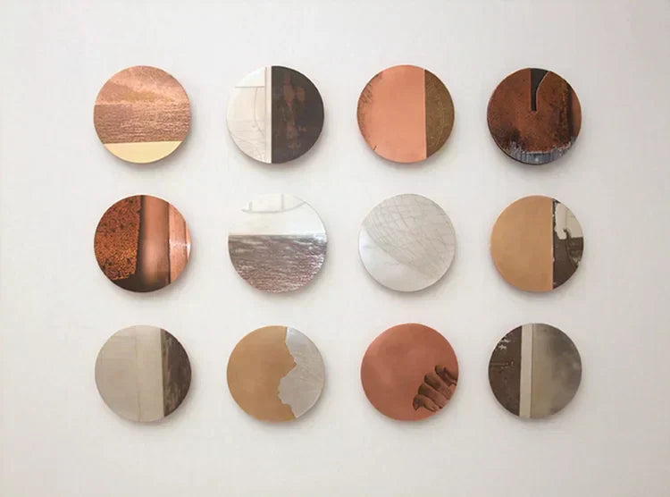 Mixed metals and plating with patinas. 2012-2018