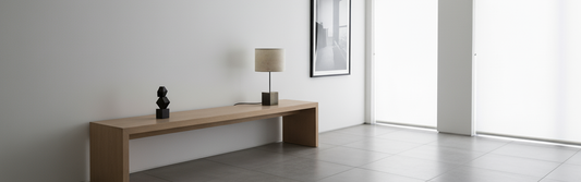 Lampe Halley en acier et feuille de pierre