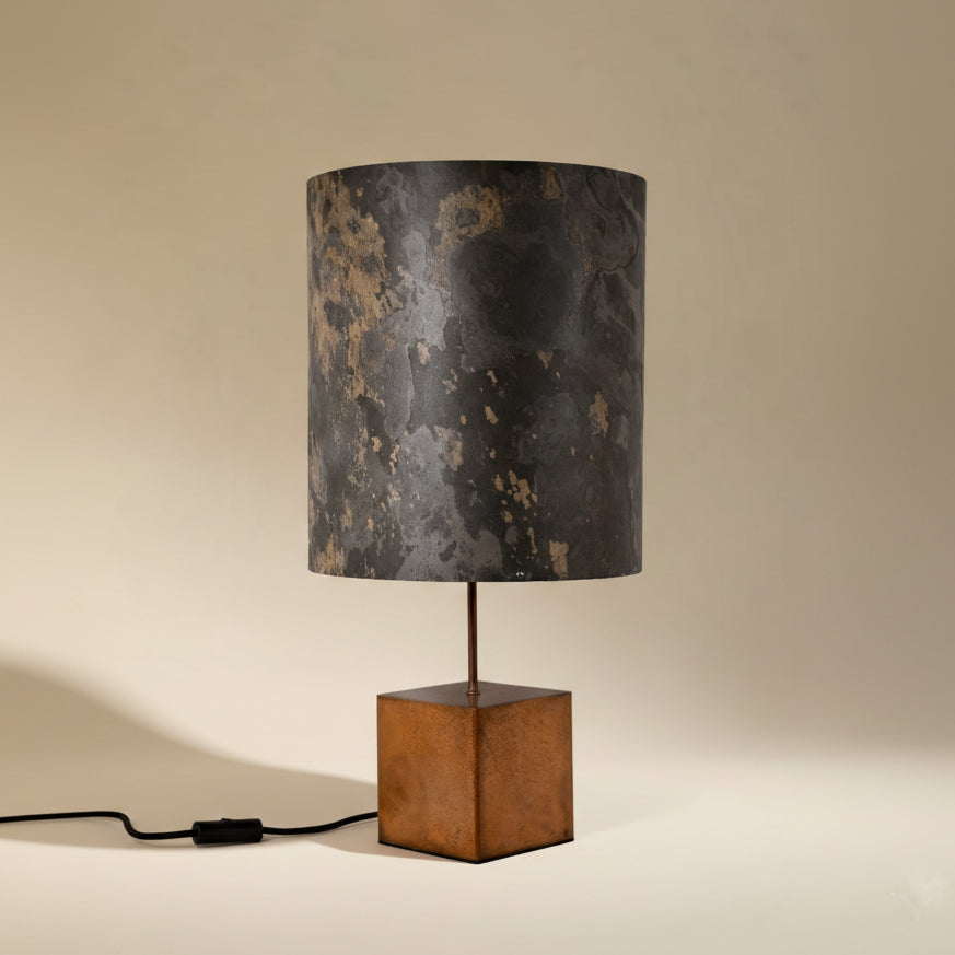 Lampe Cassini Nova patine cuivre et feuille d'ardoise rustique 