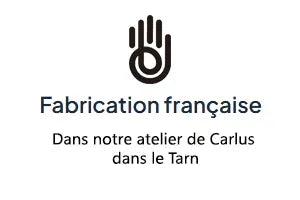 logo fabrication française et emplacement de l'atelier Maus
