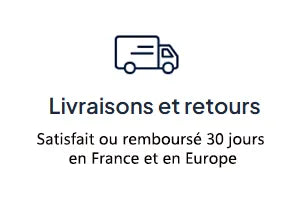 logo transport et retours satisfait ou remboursé 30 jours - atelier Maus